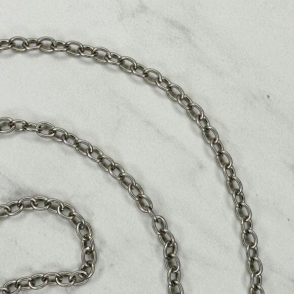 Silver Chain Link Purse Strap Replacement 46" Handbag Shoulder ✨ - Picture 4 of 10